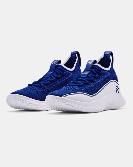 Curry Flow 8 Basketball Shoes, Blue, pdpMainDesktop image number 3